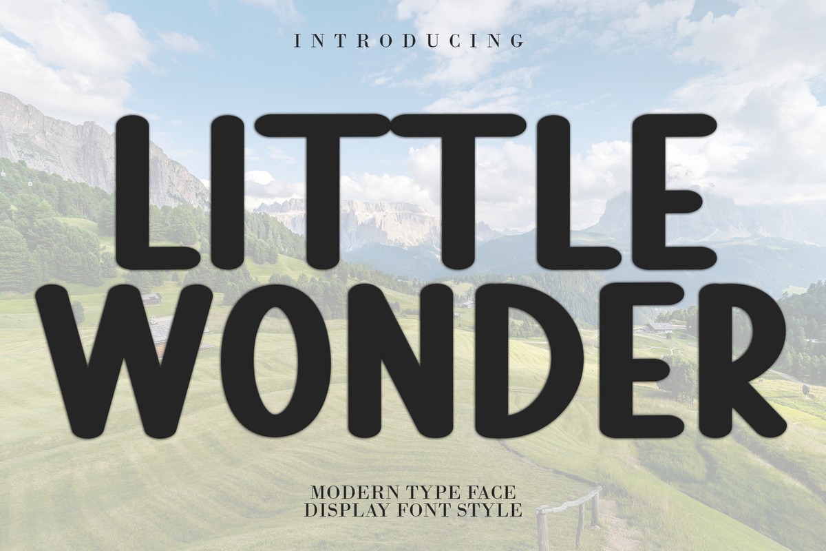 Ejemplo de fuente Little Wonder Regular