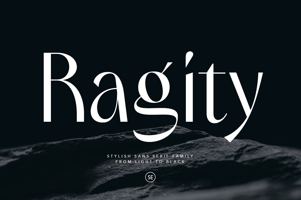 Ejemplo de fuente Ragity Black