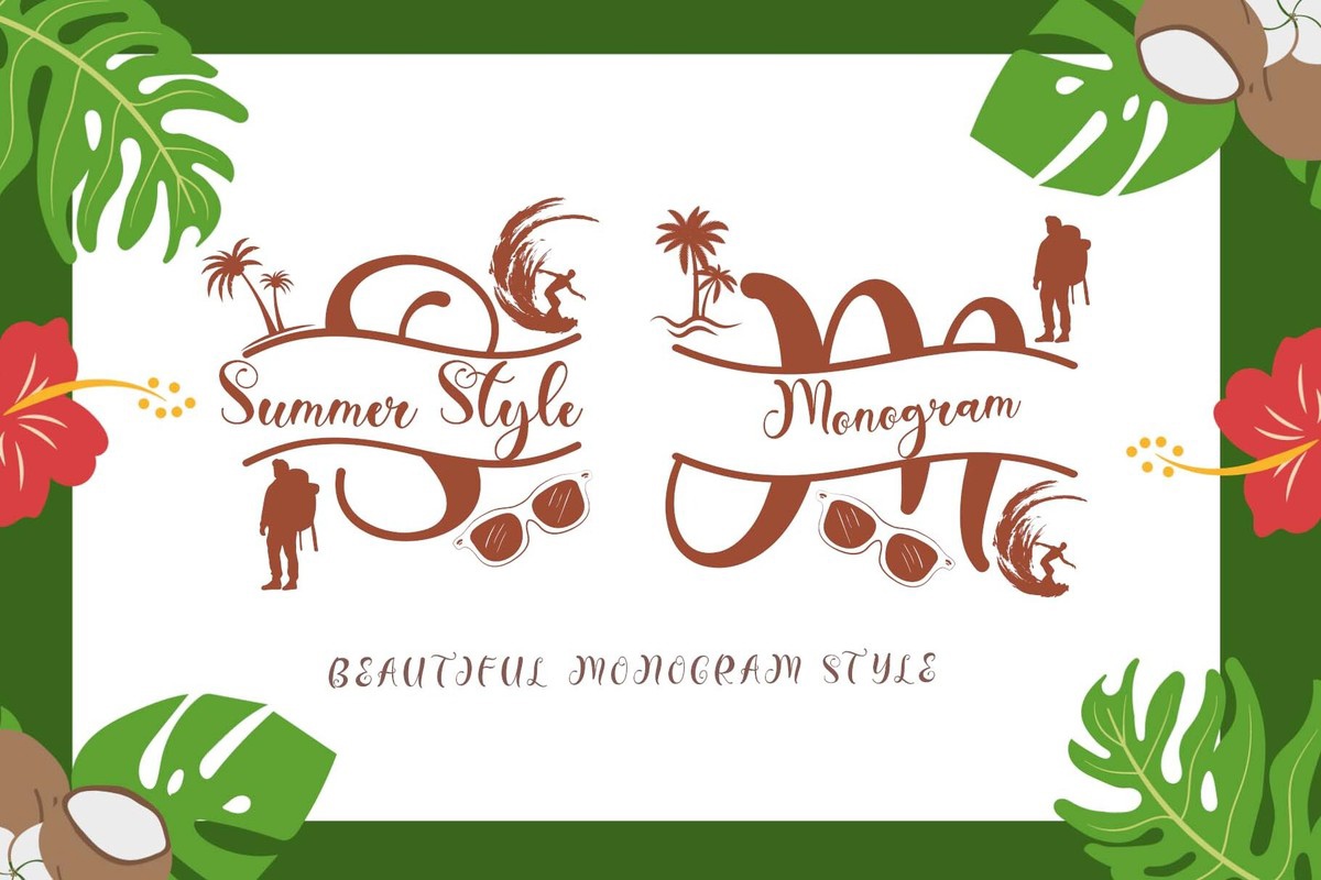 Ejemplo de fuente Summer Style Monogram