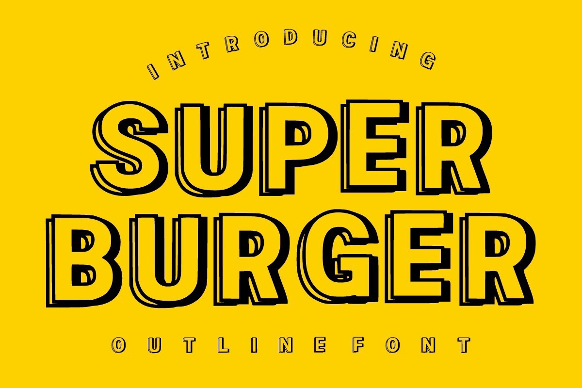 Ejemplo de fuente Super Burger Regular