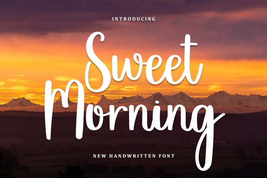 Ejemplo de fuente Sweet Morning Regular