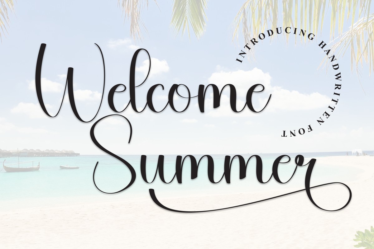 Ejemplo de fuente Welcome Summer Regular