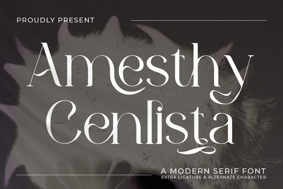 Ejemplo de fuente Amesthy Cenlista Regular