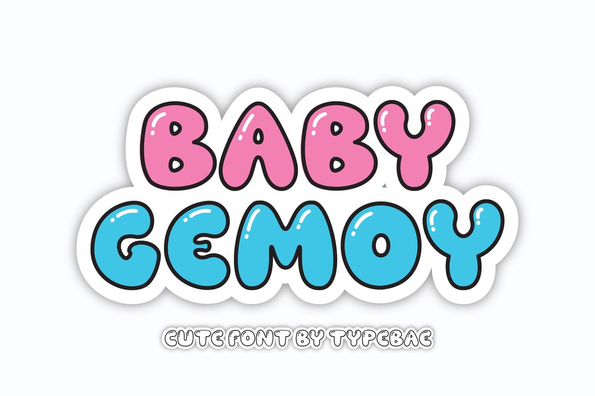 Ejemplo de fuente Baby Gemoy Contour