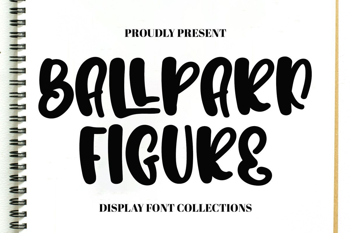 Ejemplo de fuente Ballpark Figure Regular