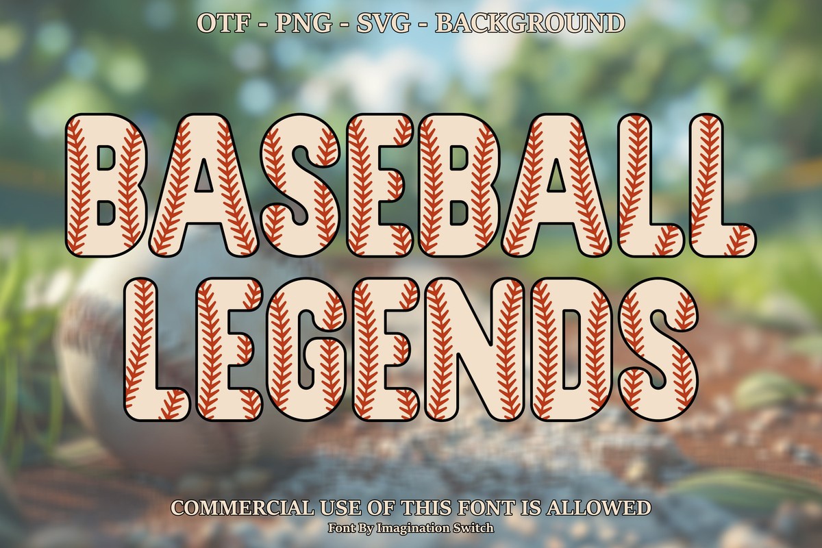 Ejemplo de fuente Baseball Legends Regular