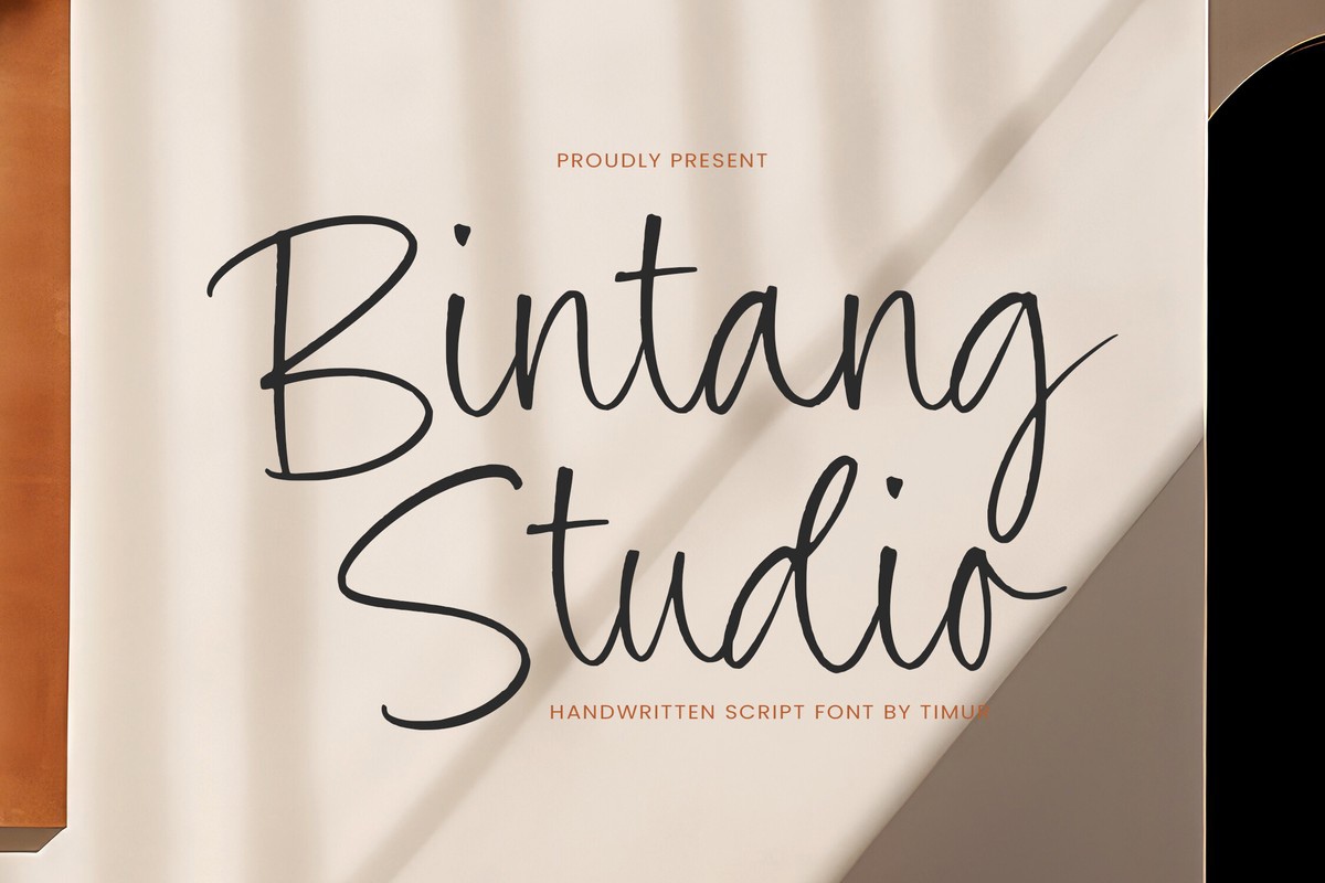 Ejemplo de fuente Bintang Studio