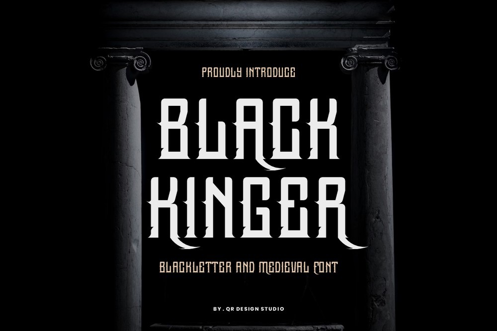 Ejemplo de fuente Black Kinger Regular