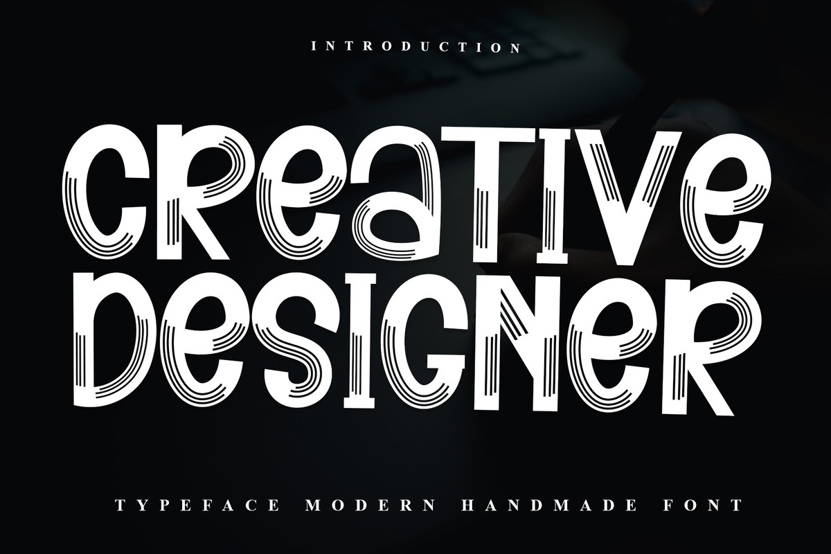 Ejemplo de fuente Creative Designer Regular