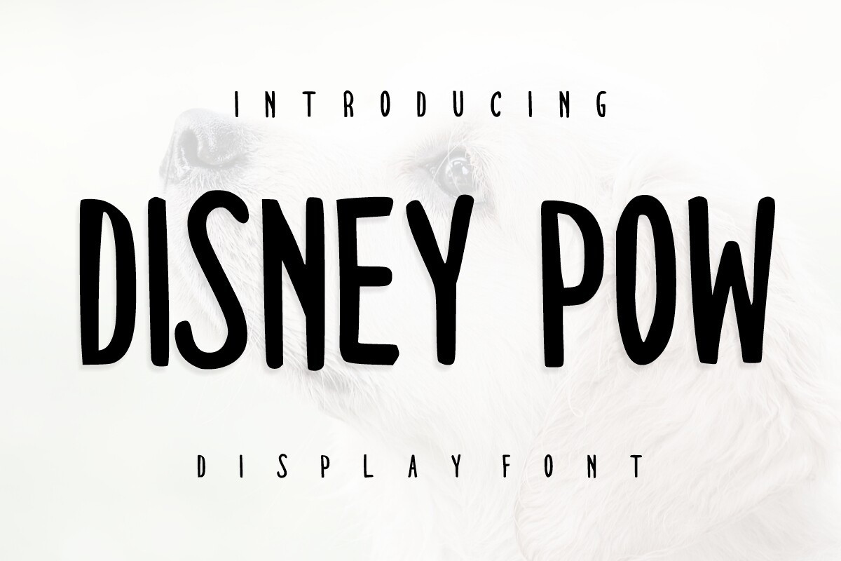 Ejemplo de fuente Disney Pow Regular