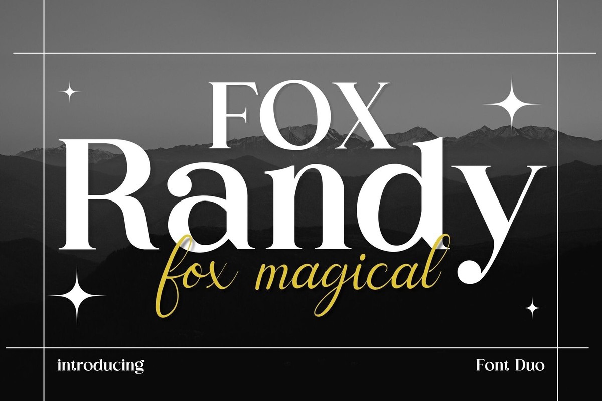 Ejemplo de fuente Fox Randy and Fox Magical Randy