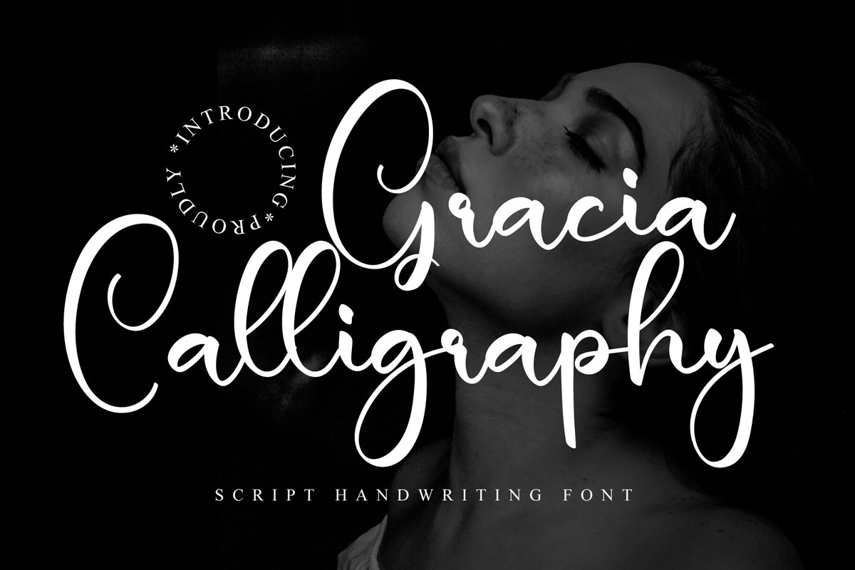 Ejemplo de fuente Gracia Calligraphy Regular