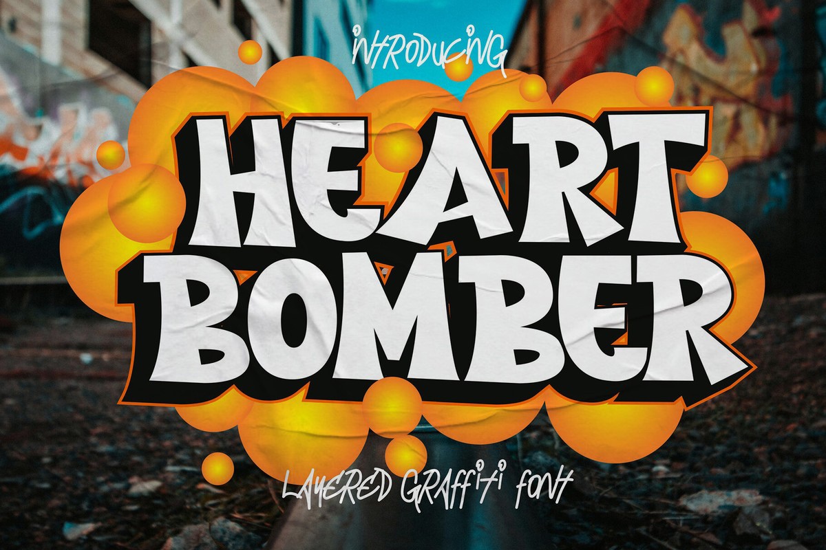 Ejemplo de fuente Heart Bomber Shadow