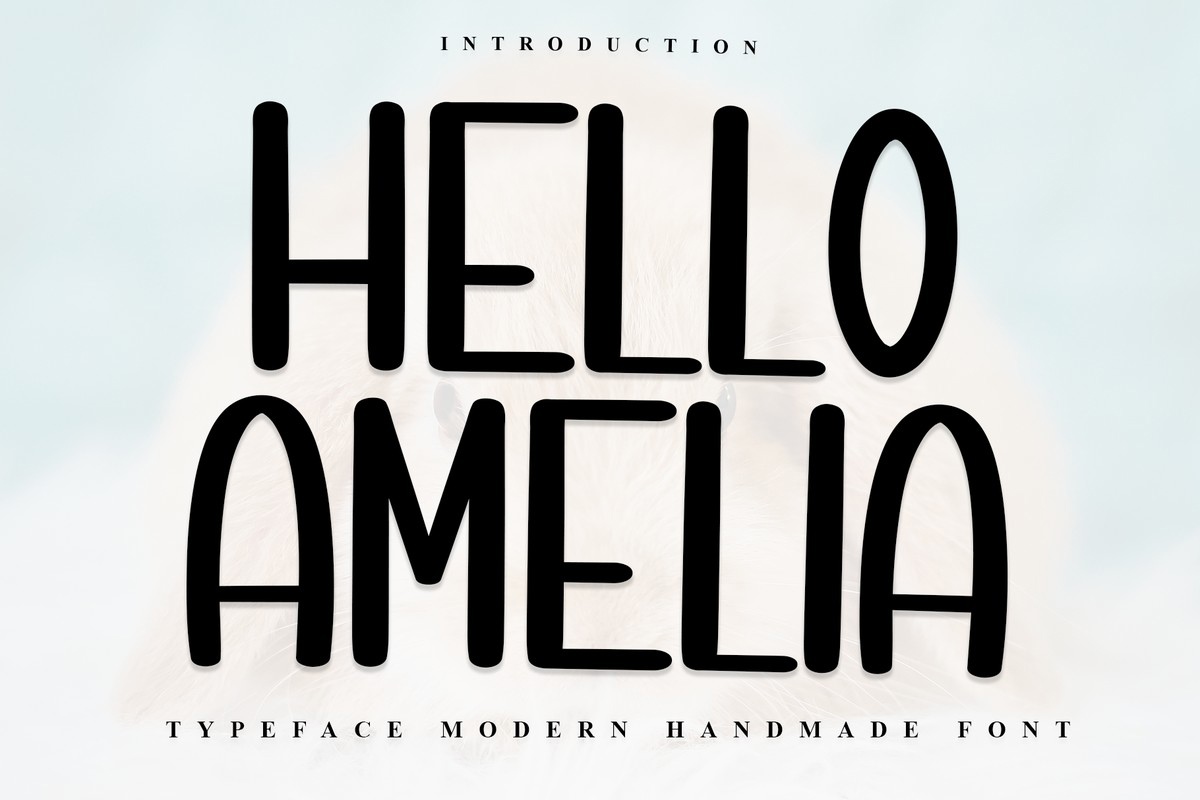 Ejemplo de fuente Hello Amelia Regular