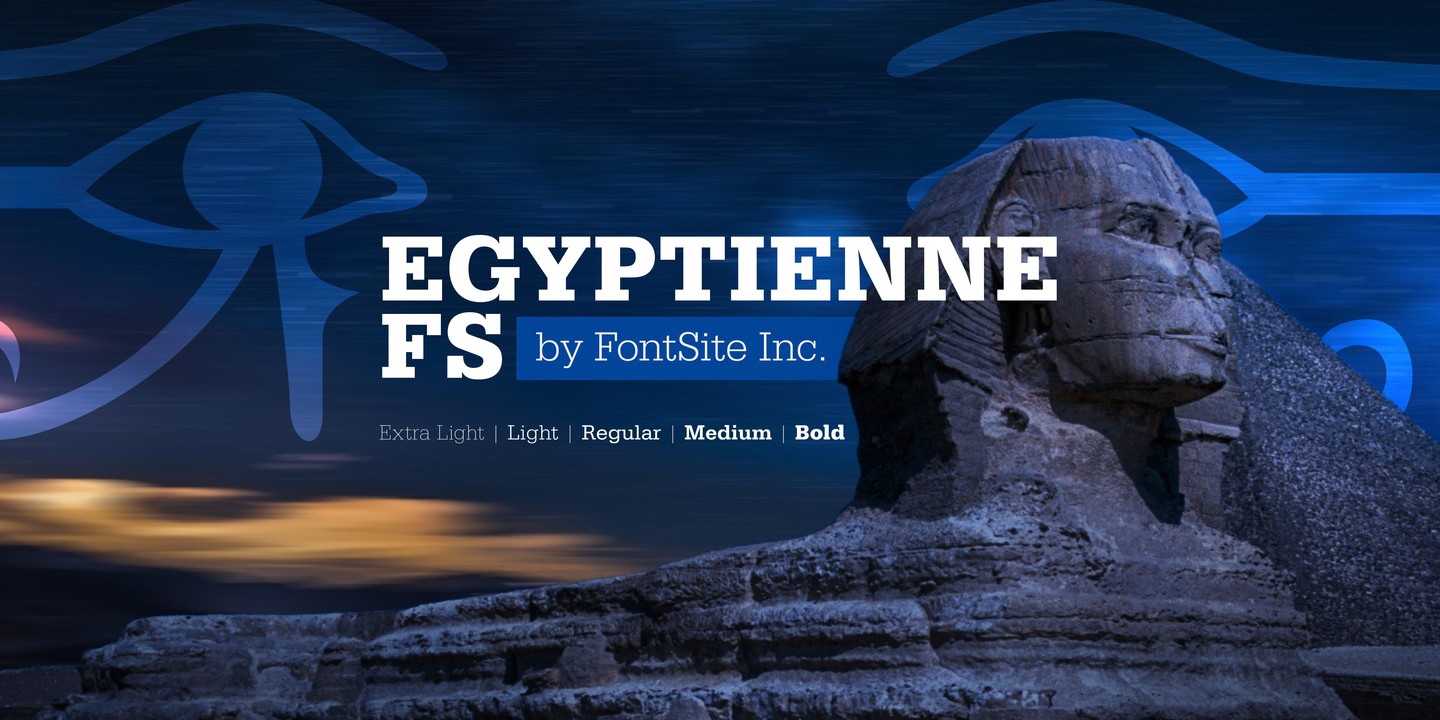 Ejemplo de fuente Egyptienne FS Light