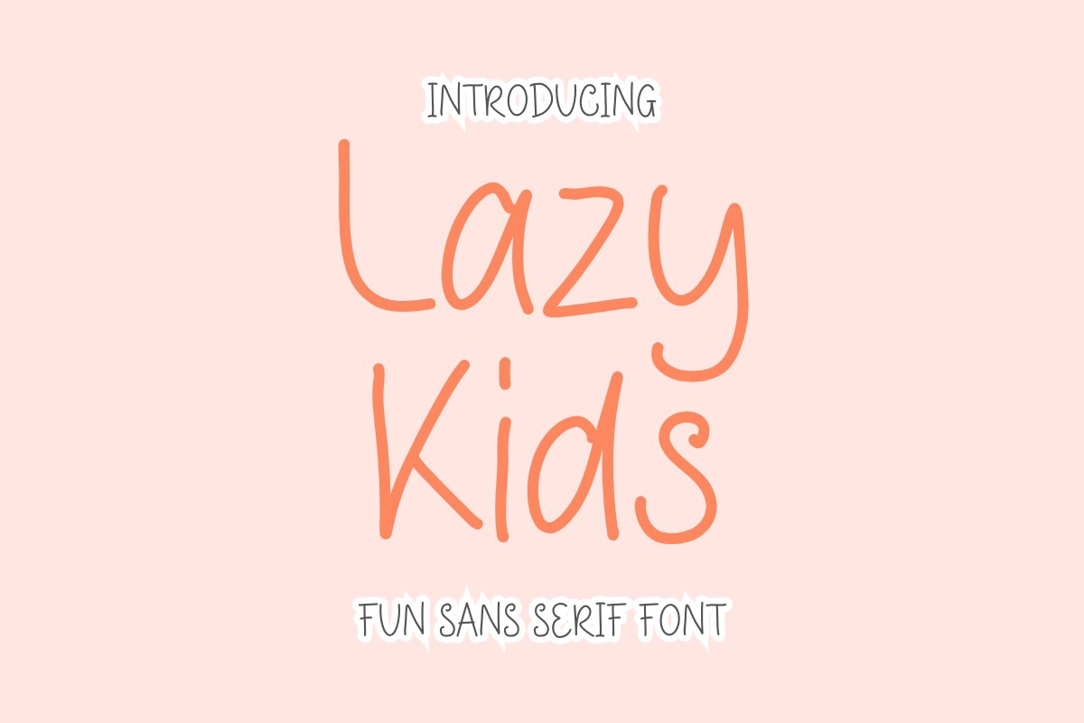 Ejemplo de fuente Lazy Kids Regular