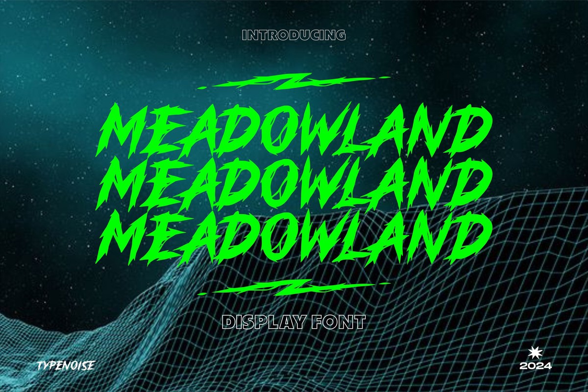 Ejemplo de fuente Meadowland