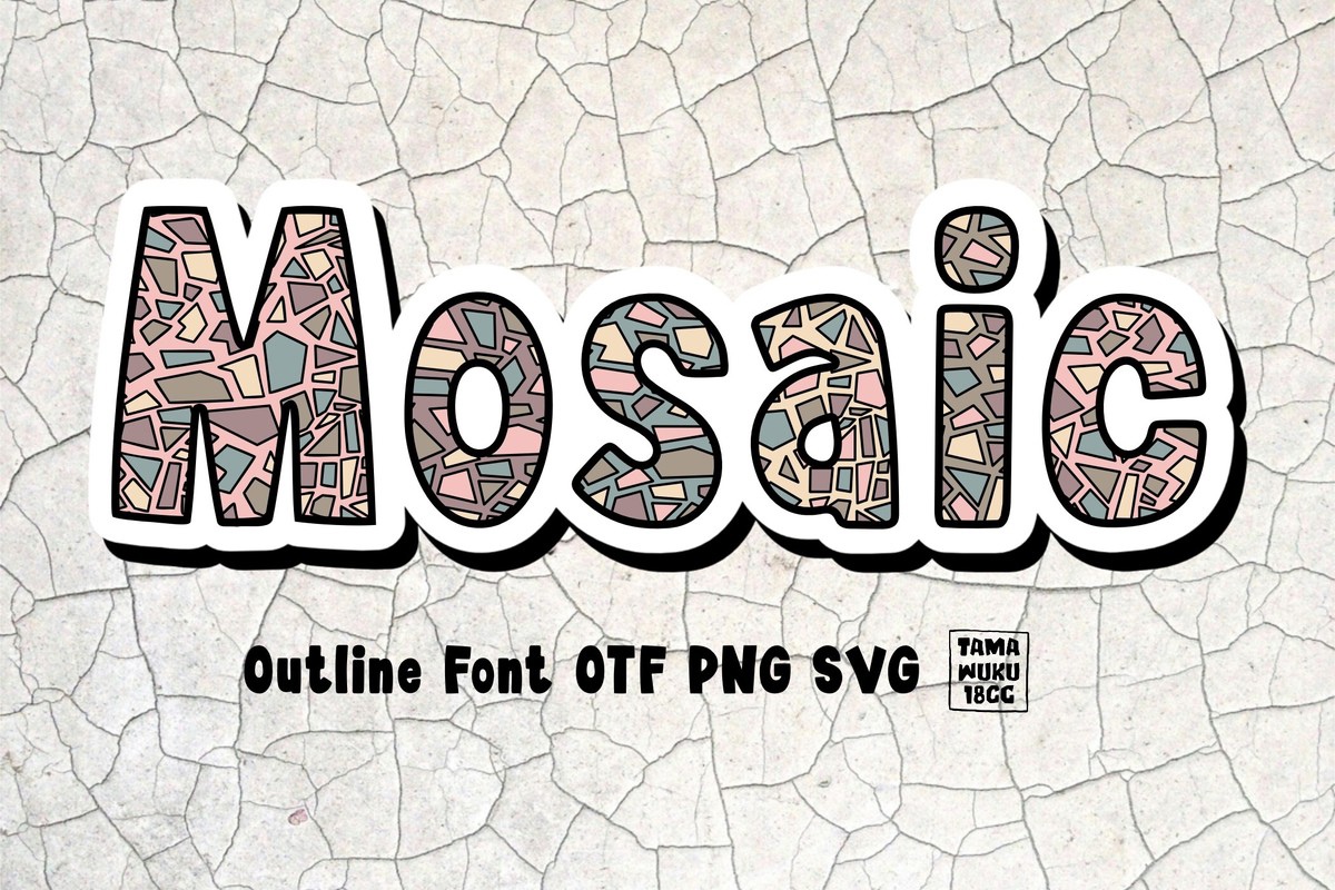 Ejemplo de fuente Mosaic Tamawuku 18CC