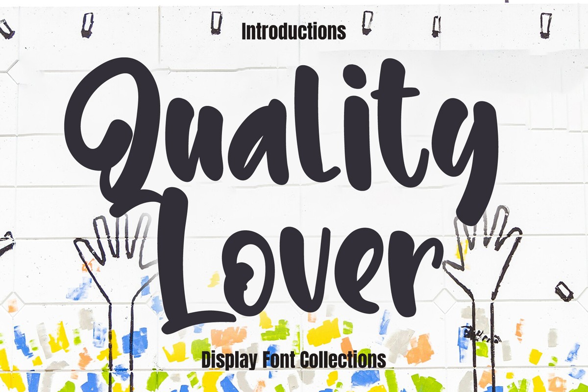 Ejemplo de fuente Quality Lover Regular