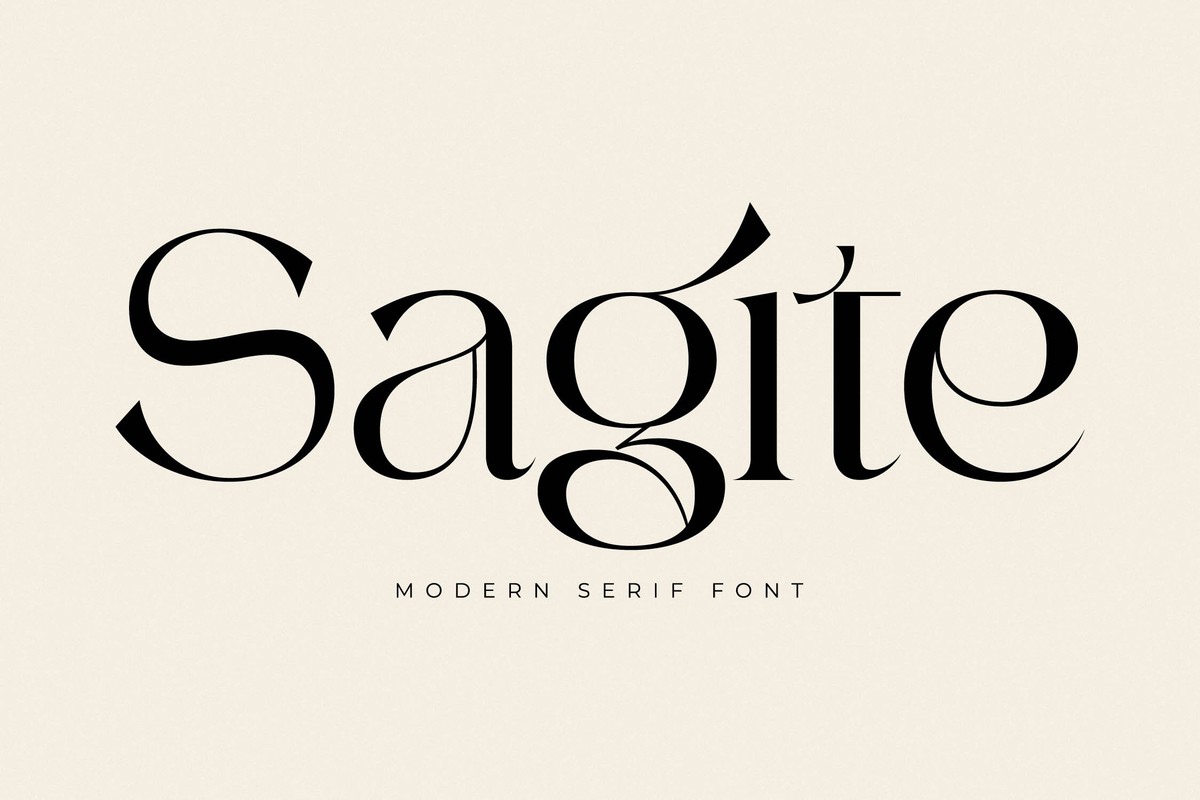 Ejemplo de fuente Sagite Italic