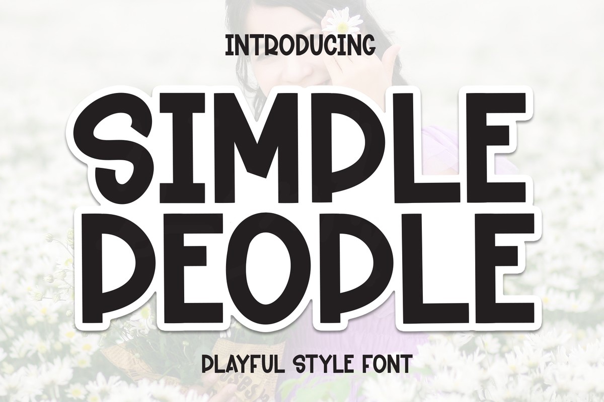 Ejemplo de fuente Simple People Regular