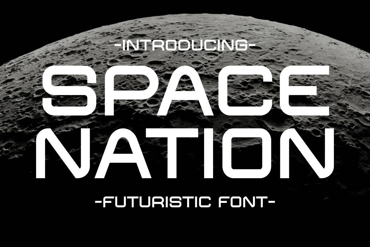 Ejemplo de fuente Space Nation Regular