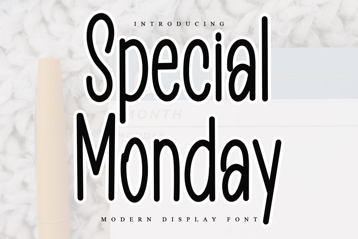 Ejemplo de fuente Special Monday Regular