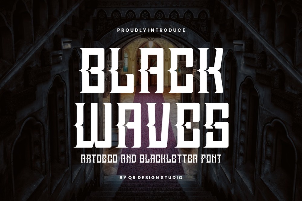 Ejemplo de fuente Black Waves