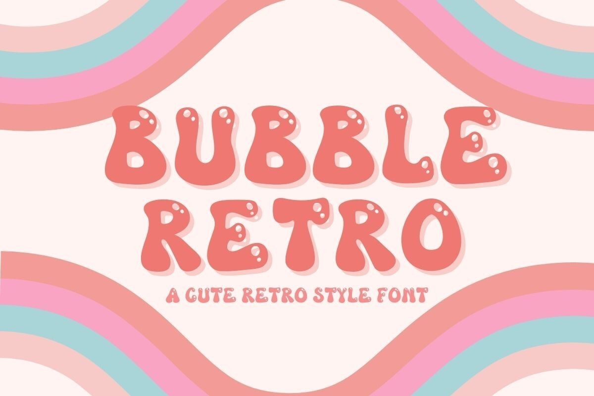 Ejemplo de fuente Bubble Retro Regular