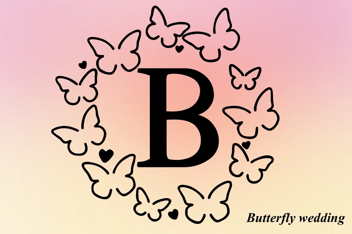 Ejemplo de fuente Butterfly Wedding