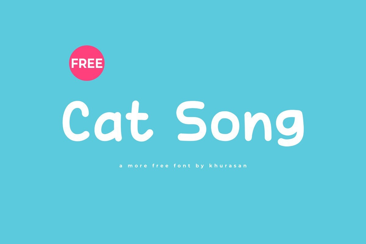 Ejemplo de fuente Cat Song Regular