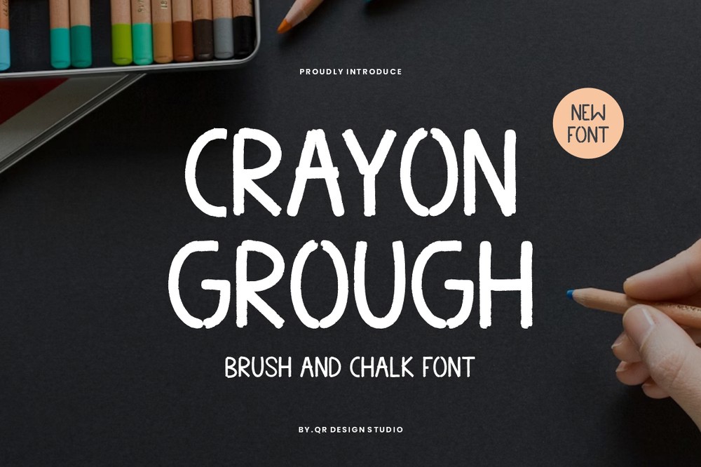 Ejemplo de fuente Crayon Grough Regular