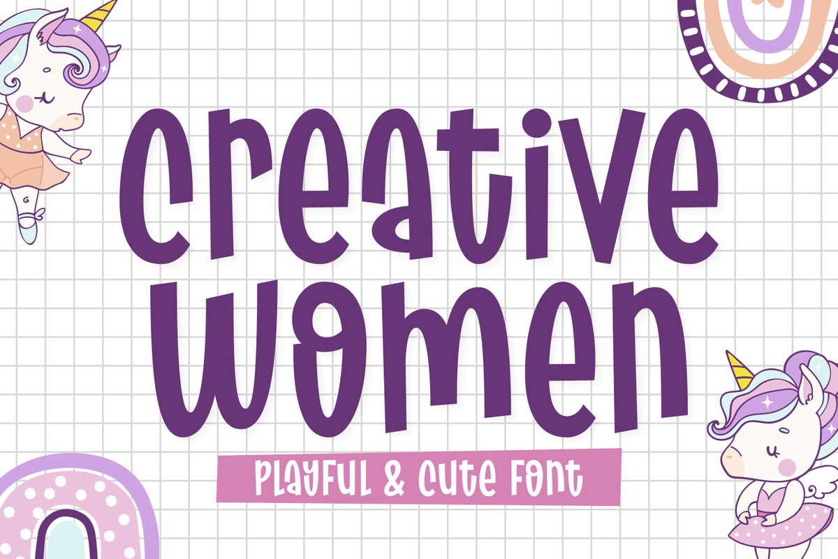 Ejemplo de fuente Creative Women