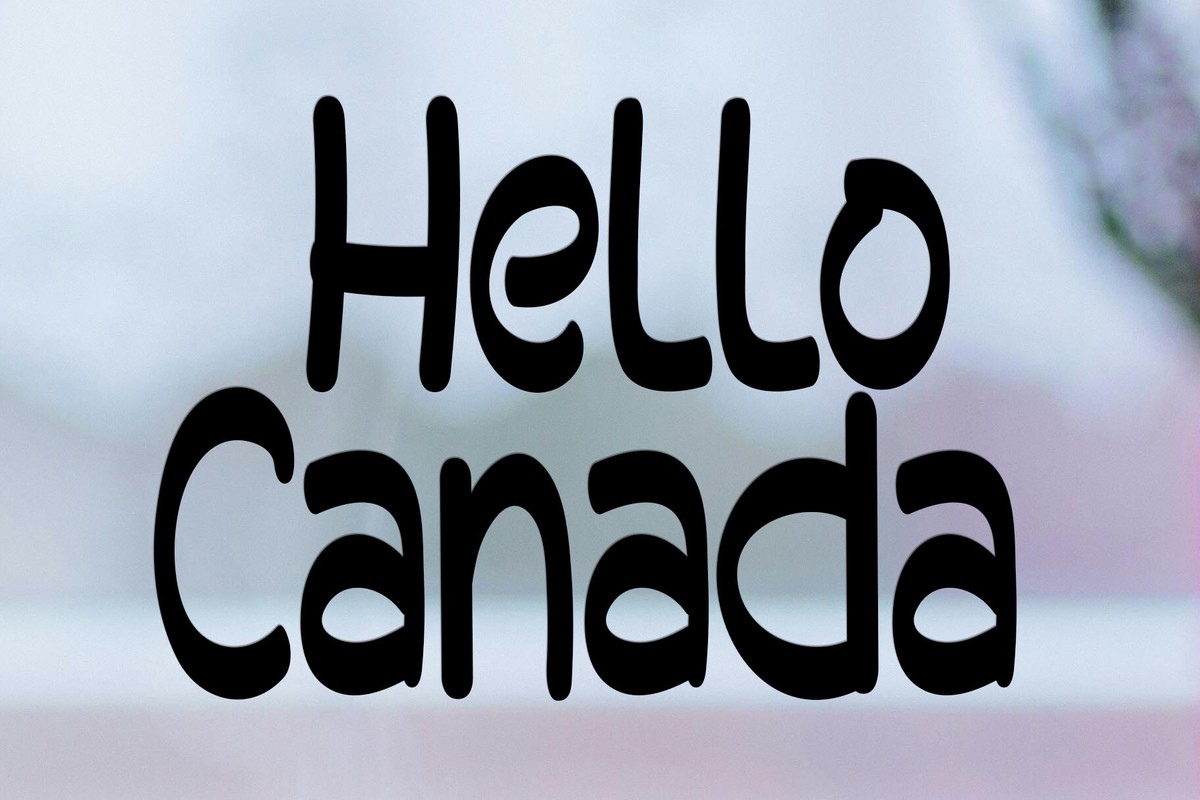 Ejemplo de fuente Hello Canada