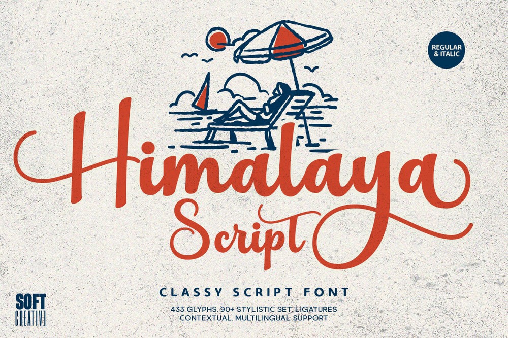 Ejemplo de fuente Himalaya Script Regular