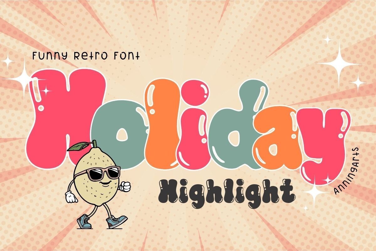 Ejemplo de fuente Holiday Highlight Regular