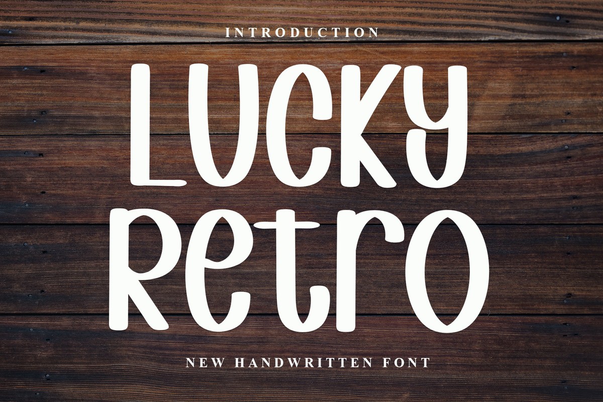 Ejemplo de fuente Lucky Retro Regular