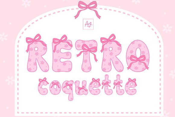 Ejemplo de fuente Retro Coquette