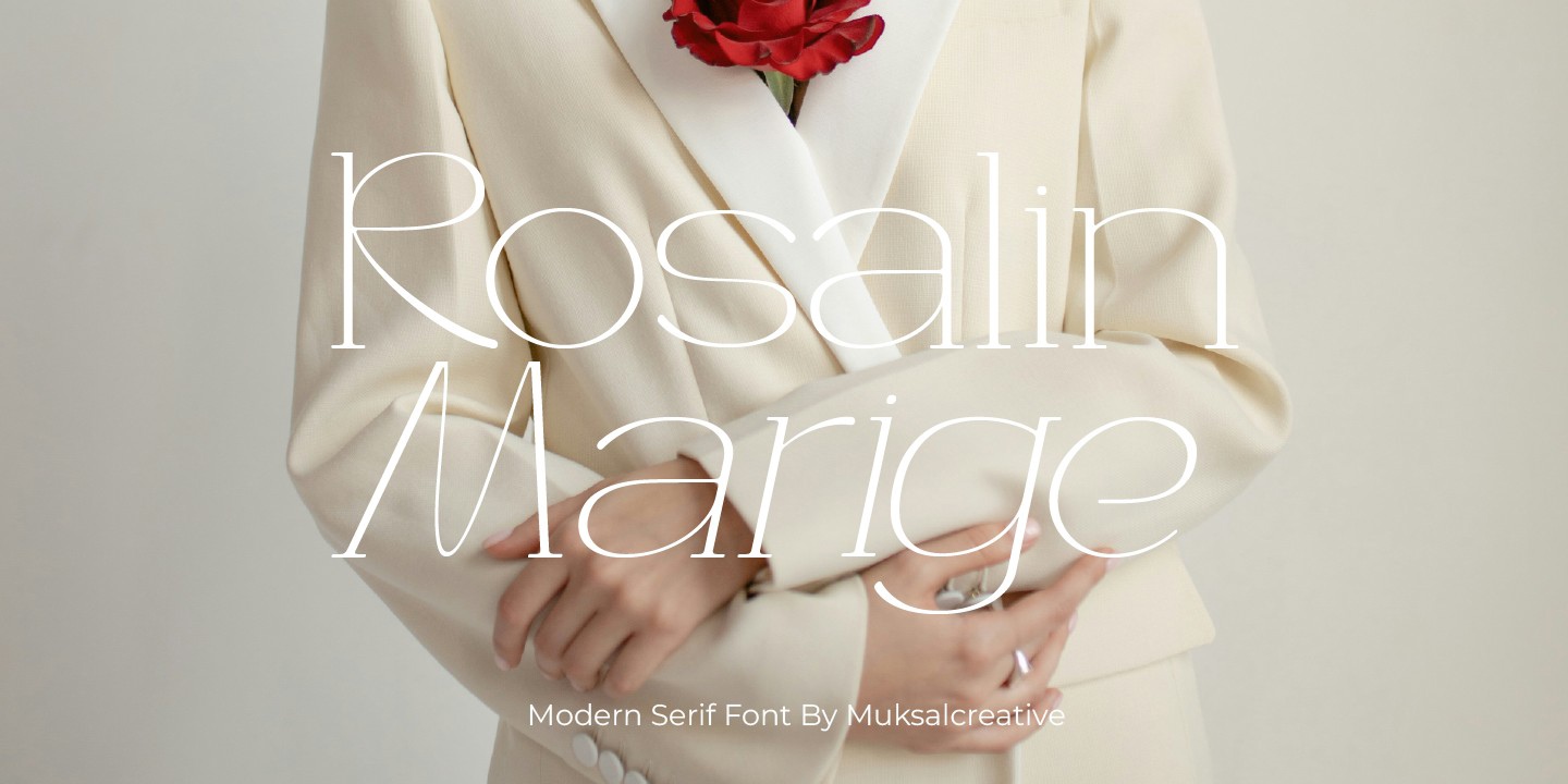 Ejemplo de fuente Rosalin Marige Italic