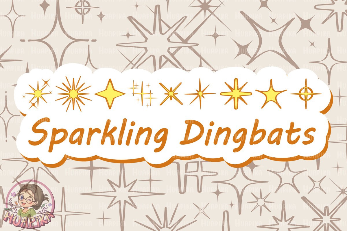 Ejemplo de fuente Sparkling Dingbats Regular