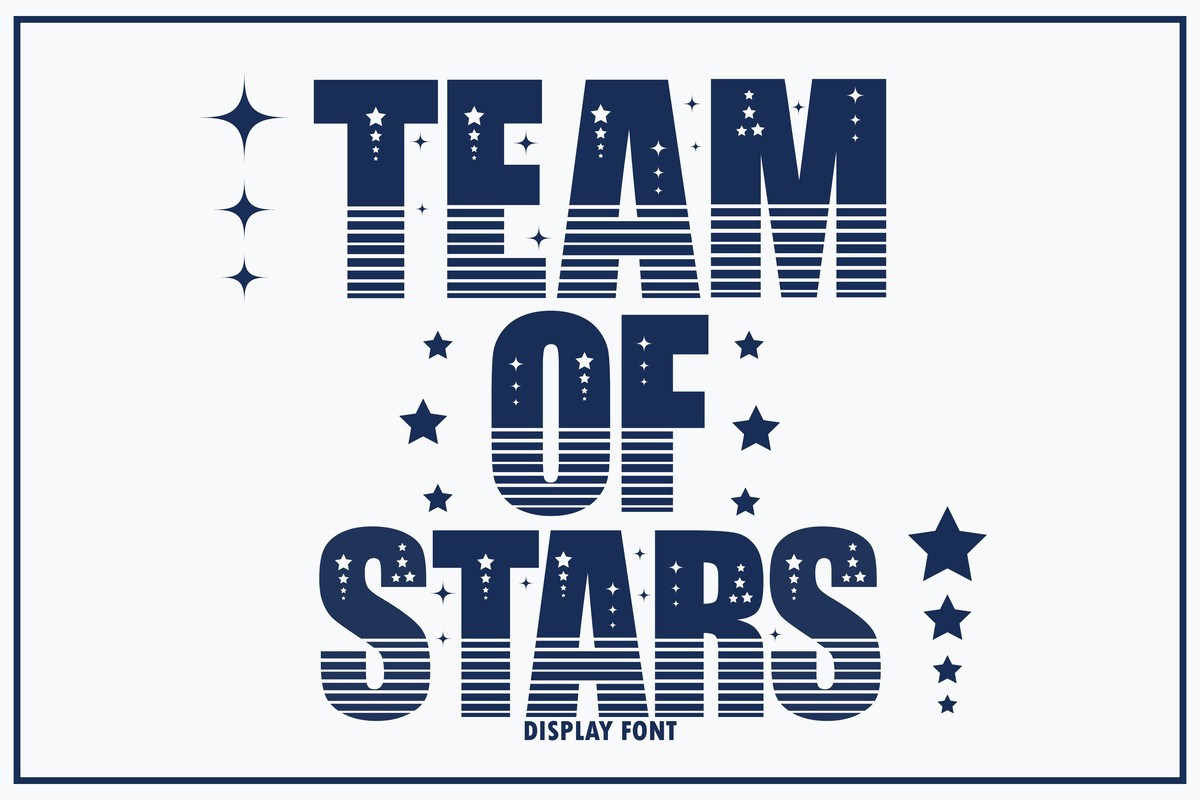 Ejemplo de fuente Team of Stars