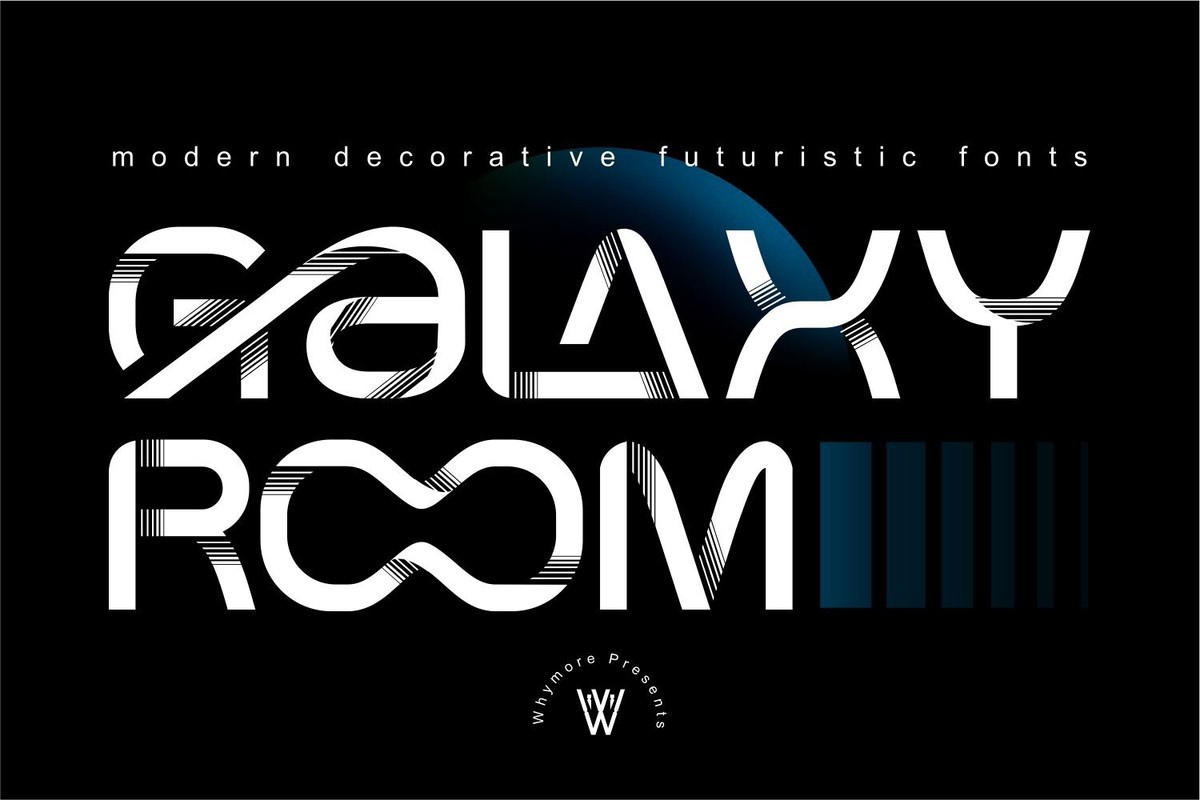 Ejemplo de fuente Galaxy Room Italic