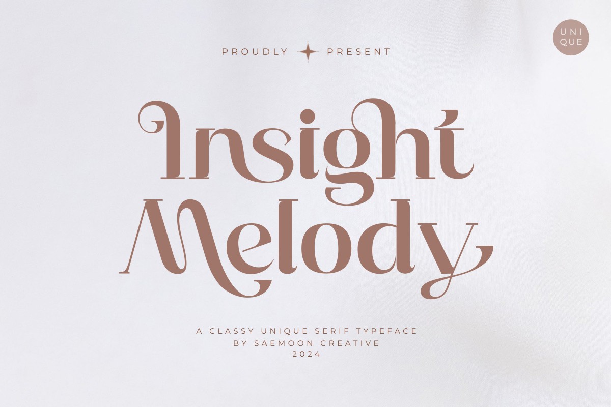 Ejemplo de fuente Insight Melody Regular