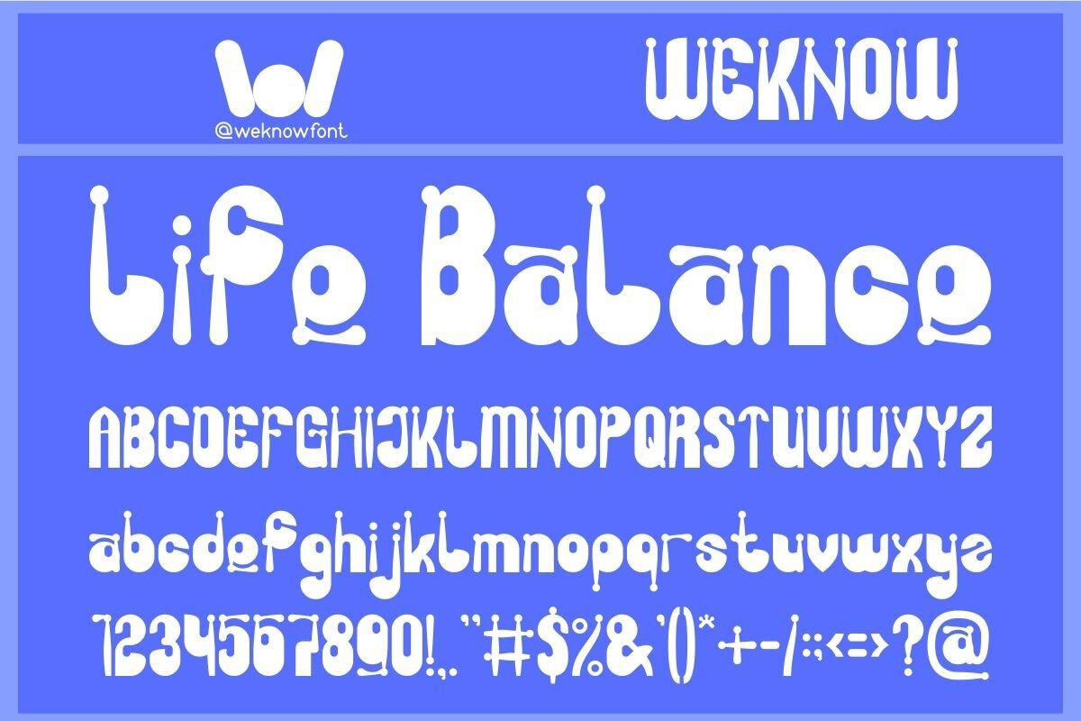 Ejemplo de fuente Life Balance Inverse