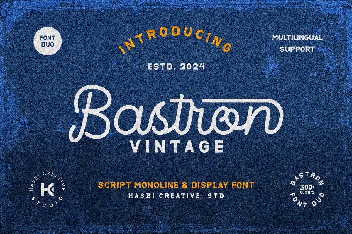 Ejemplo de fuente Bastron Vintage Display