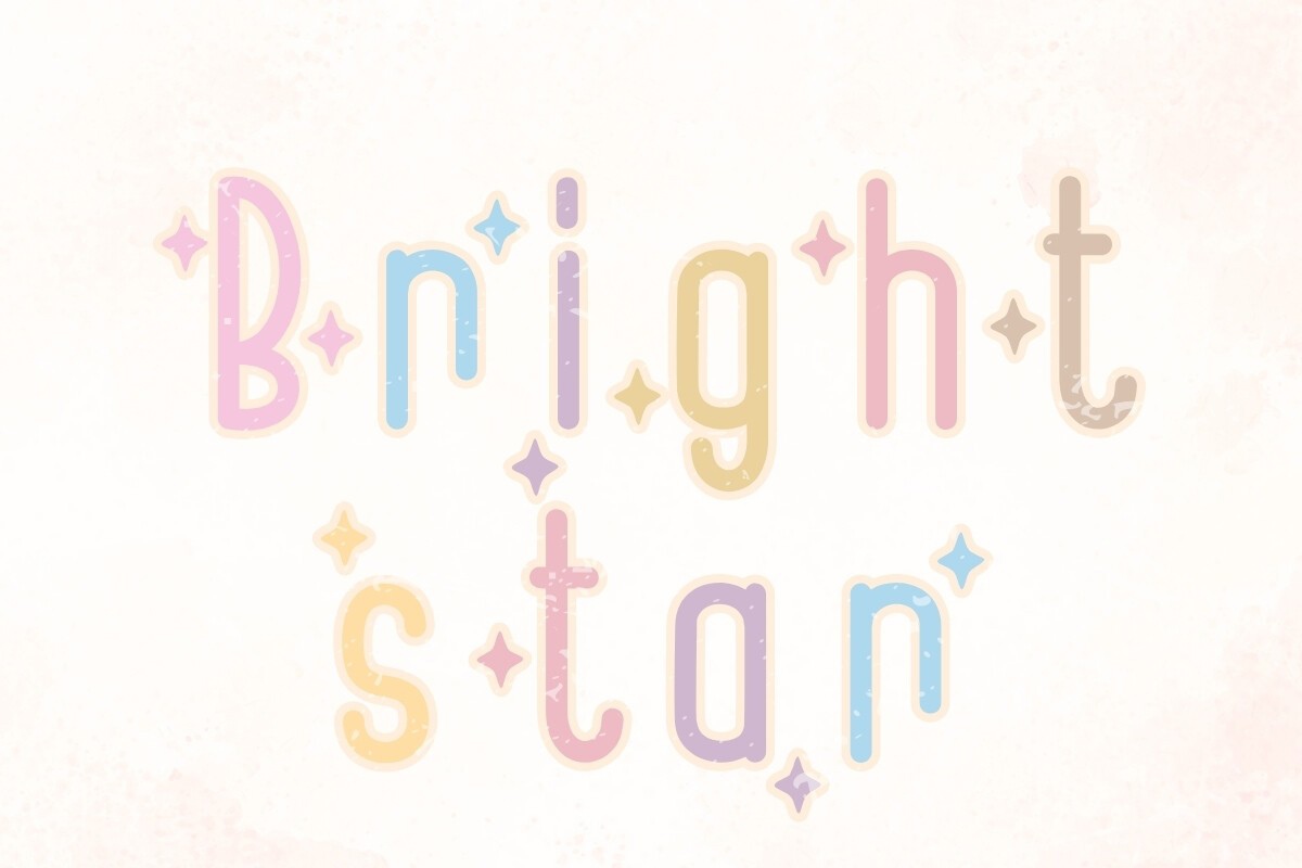 Ejemplo de fuente Bright Star Regular