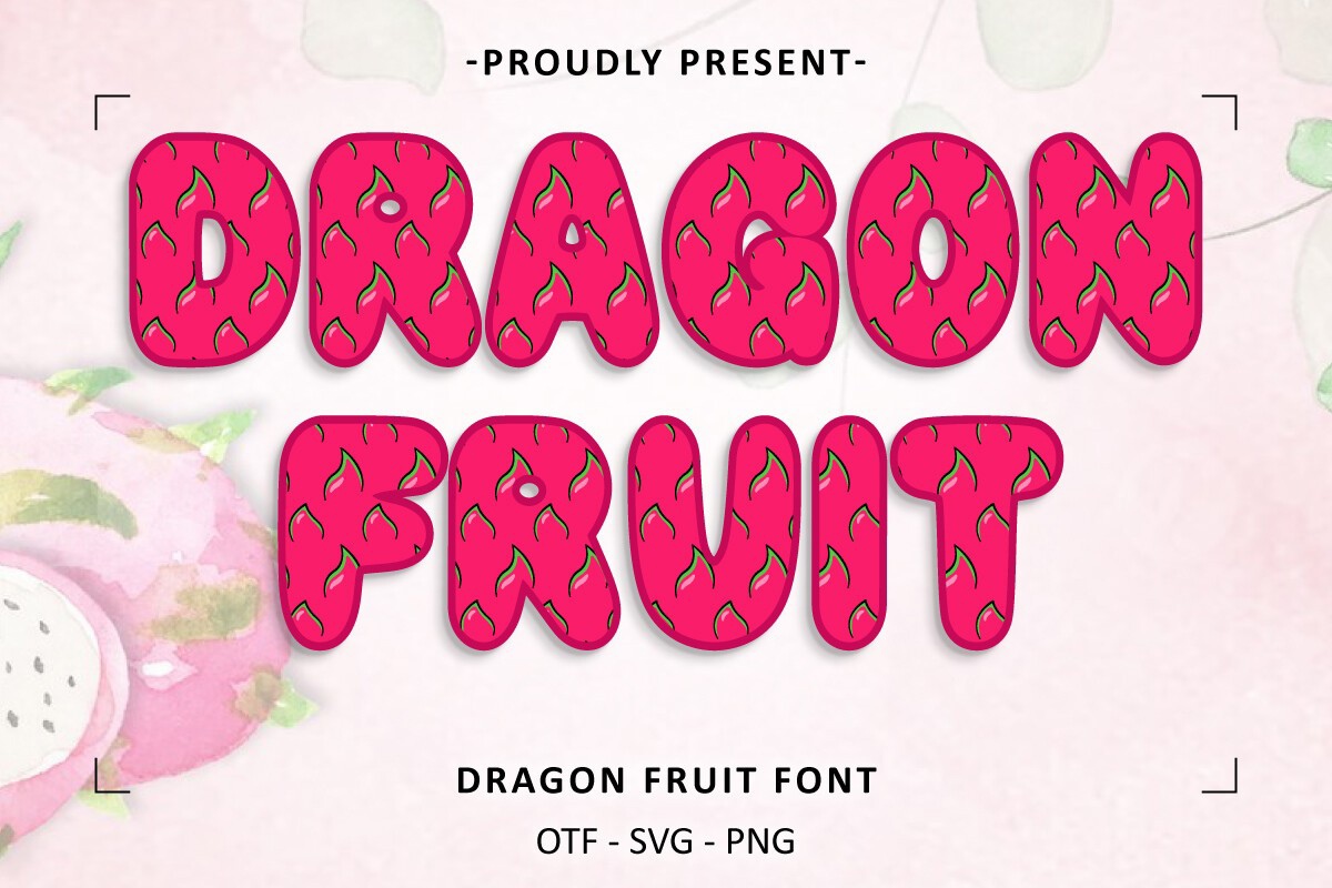 Ejemplo de fuente Dragon Fruit