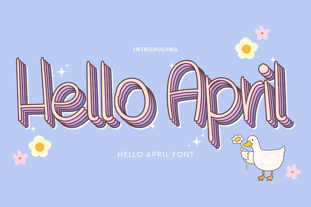 Ejemplo de fuente Hello April Regular