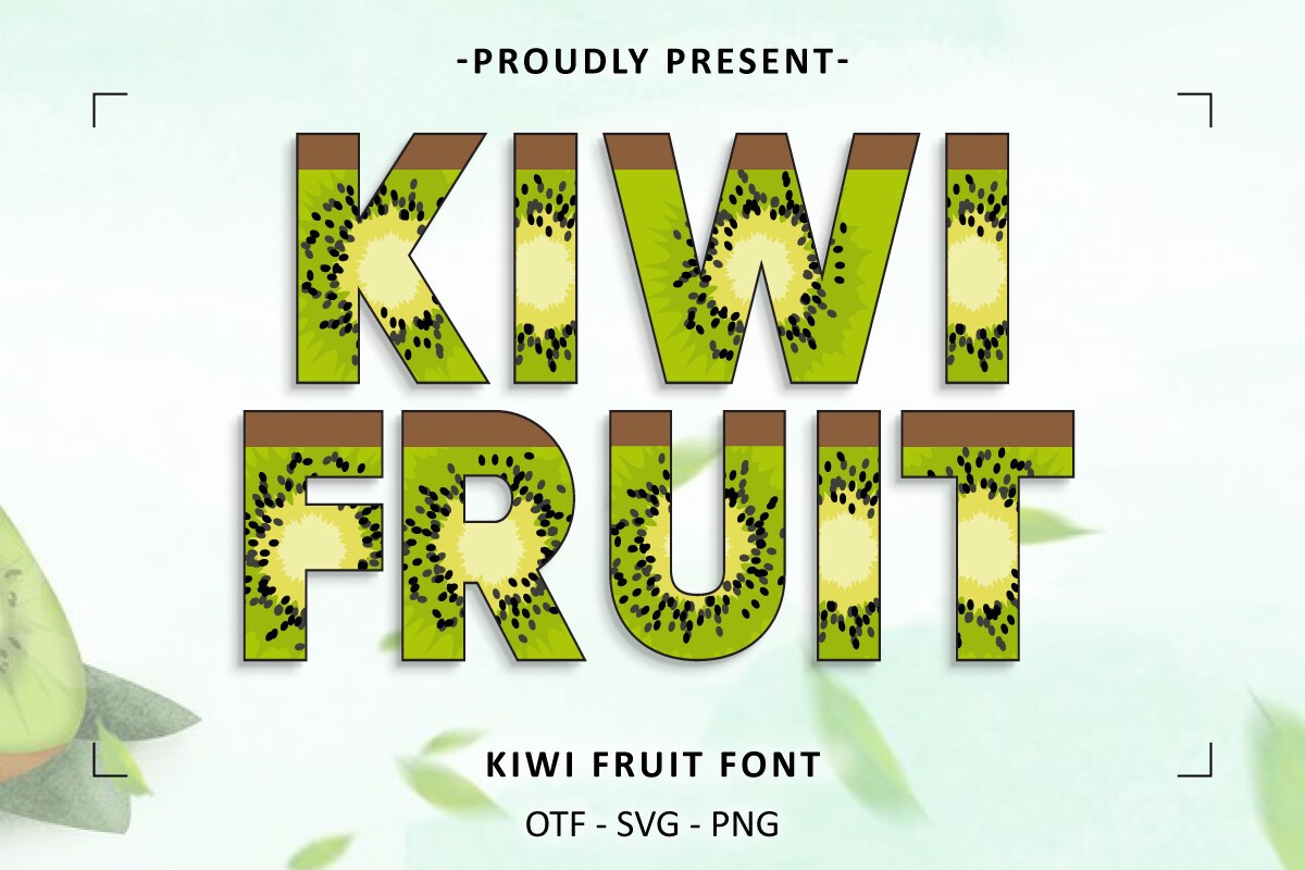 Ejemplo de fuente Kiwi Fruit Regular