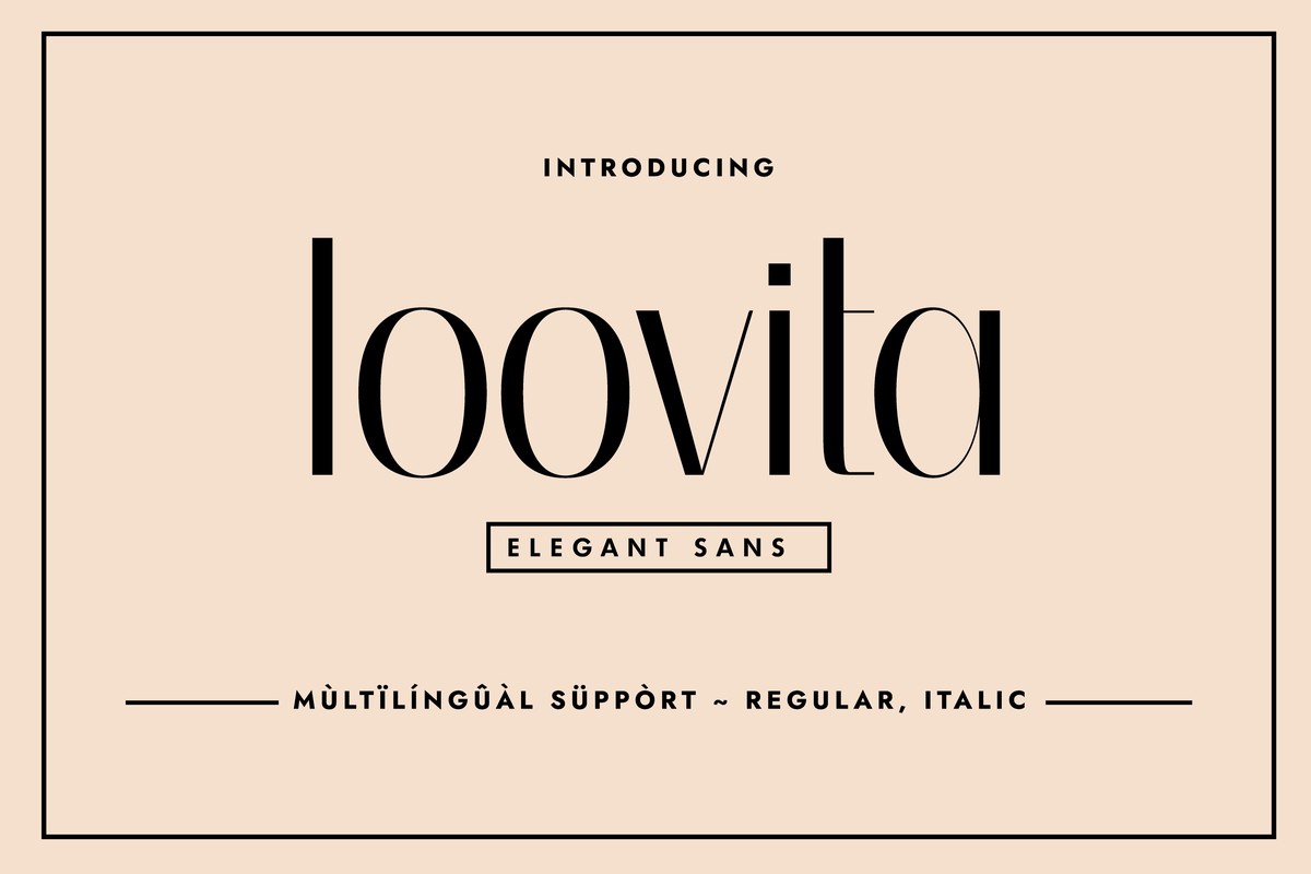 Ejemplo de fuente Loovita Italic